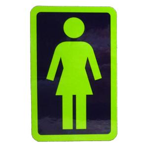 ガール GIRL／OG STICKER 6” (GREEN/NAVY) ステッカー｜alleyoop