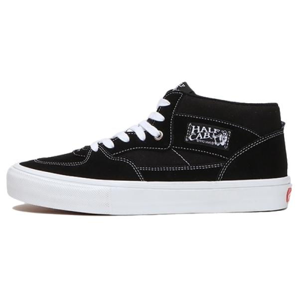 ヴァンズ／VANS SKATE HALF CAB (ハーフキャブ) BLACK/WHITE (30c...