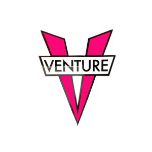 ベンチャー VENTURE／V DIE CUT STICKER SMALL ( PINK ) ステッカー｜alleyoop