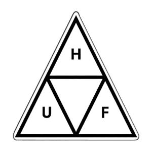 ハフ／HUF TRIPLE TRIANGLE STICKER (WHITE) ステッカー｜alleyoop