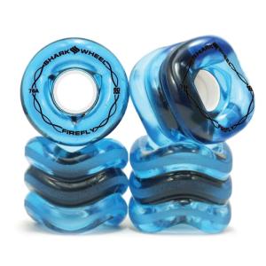 シャークウィール SHARK WHEEL／FIREFLY (BLUE) 60mm 78A (ABEC7ベアリング装着済み) 光るウィール｜alleyoop