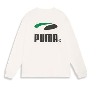プーマ スケートボーディング PUMA SKATEBOARDING／PUMA LOGO L/S TEE (WHITE) Lサイズ ロングスリーブTシャツ