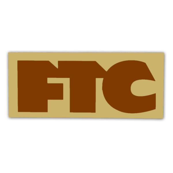 エフティーシー／FTC LOGO (BEIGE/BROWN) MEDIUM ステッカー