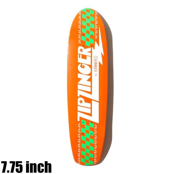 KROOKED クルキット ZIP ZINGER ORENGE 7.75 スケートボード デッキ