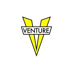 VENTURE ベンチャー V DIE CUT STICKER SMALL ( YELLOW ) ステッカー