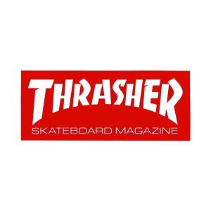 THRASHER スラッシャー THRASHER LOGO STICKER MINI RED スケートボード スケボー ステッカー シール ステッカー シール