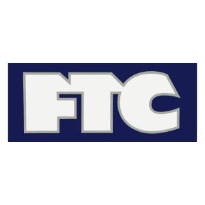 FTC エフティーシー FTC LOGO SMALL NAVY/WHITE/SILVER スケートボード スケボー ステッカー シール ステッカー シール
