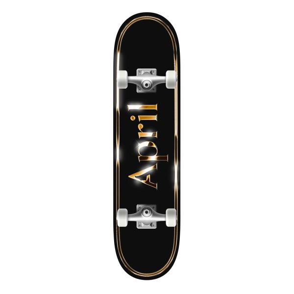 APRIL エイプリル TEAM OG LOGO GOLDEN BLACK 8.0 コンプリートスケ...