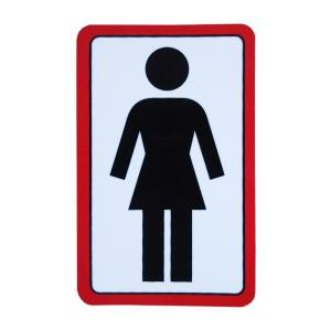 GIRL ガール OG STICKER 3” (BLACK/WHITE/RED) スケートボード スケボー ステッカー シール