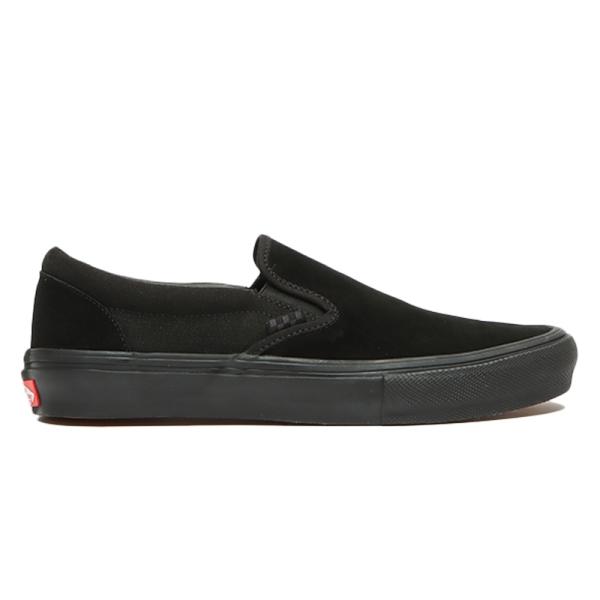 VANS ヴァンズ  VANS SKATE SLIP-ON (スリッポン) BLACK/BLACK ...
