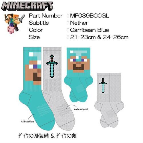 靴下マインクラフトソックス_Crews_ダイヤのフル装備 &amp; ダイヤの剣【2 Pack/1set】 ...