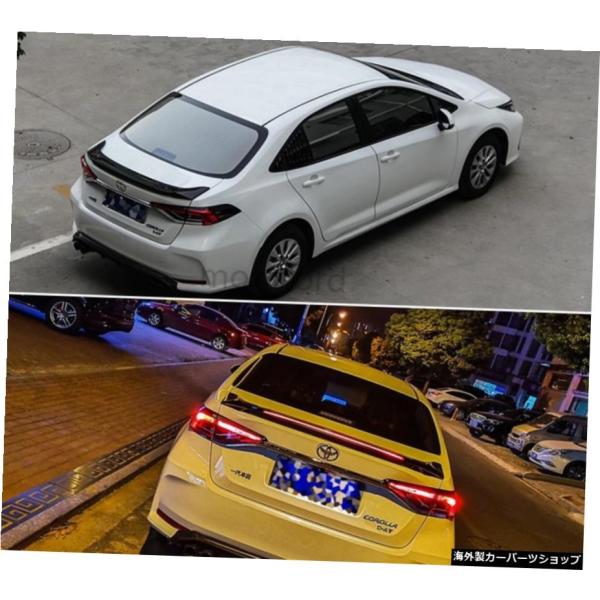 トヨタ用新デザインリアウイングスポイラーカローラ用201920202021フローイングブレーキランプ...