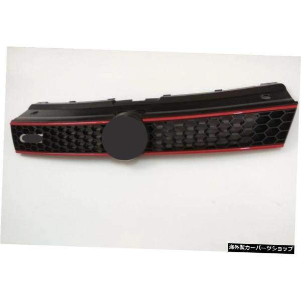 セントラルスポーツグリルGTIデザインブラックハニーコームレッドストライプフォルクスワーゲンフォルク...