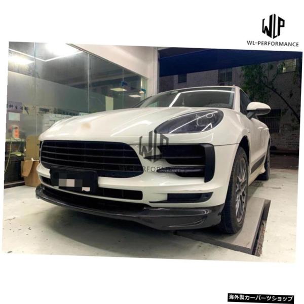 ポルシェマカンカーボディキット用の新しいスタイルの高品質カーボンファイバーフロントスプリッターリップ...