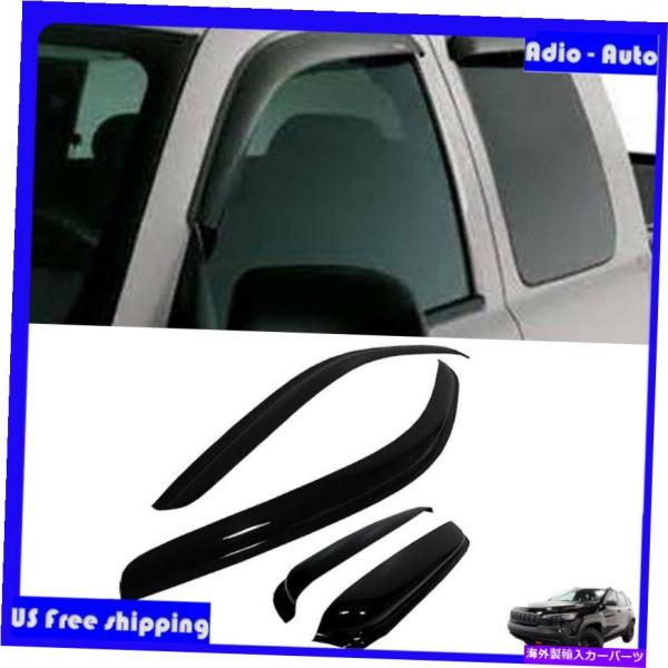 バグシールド 4PCSサン/レインガードベントシェードウィンドウバイザーフォードF-250 1999...