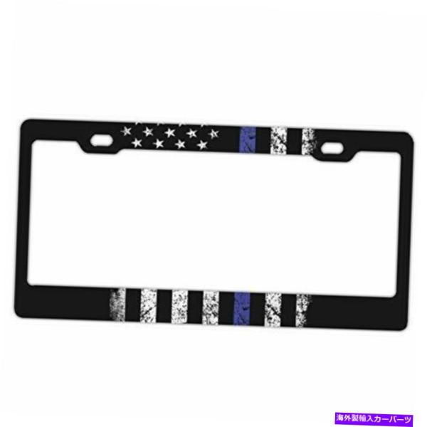 クロームカバー Exmeni Thin Blue Line FlagナンバープレートカバーChrom...