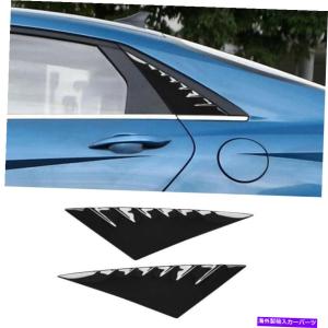 trim panel サイドウィンドウルーバーシャ??ッターカバーヒュンダイエラントラ2021のためのブラックスチール2pcs Side Window Louver Shutter Cover