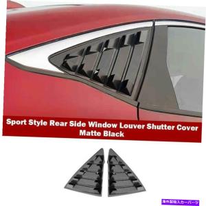 trim panel マットブラックサイドウィンドウルーバーシャ??ッターカバートリムホンダシビック2022年 Matte Black Side Window Louver Shutter Cover