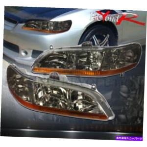 USヘッドライト 98-02アコードCG 2/4 DRブラックヘッドライトヘッド