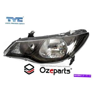 USヘッドライト 06-11ホンダシビックFA / FD 4DR用のペアクローム