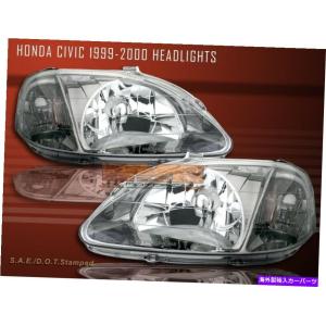 USヘッドライト ホンダシビック99-00ガンメタル2/3/4ドアヘッドライト