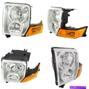 ヘッドライト 2006-2010ジープコマンダーブラックヘッドライトヘッド