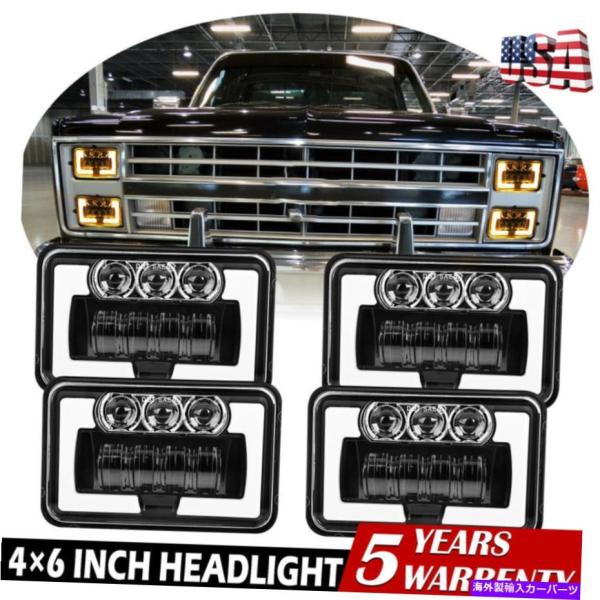 USヘッドライト 5D 4×6 "240W黒LEDヘッドライトChevy C10 C20 G10 K...