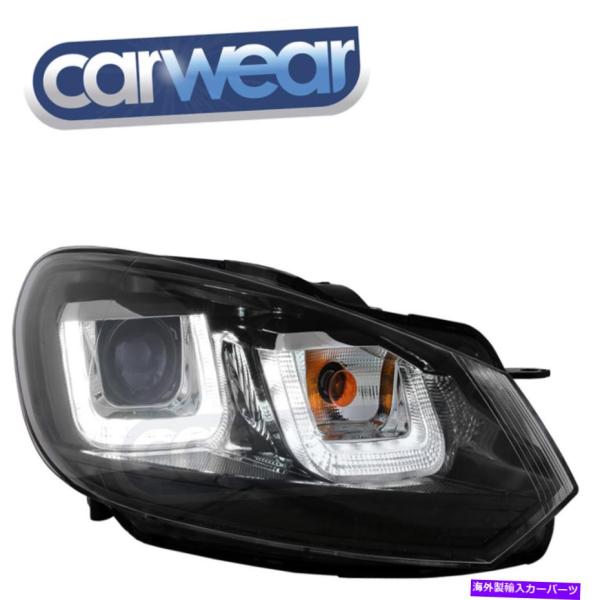 USヘッドライト フォルクスワーゲンVWゴルフ6 VI 09-13 OEMルックLED U DRL（...