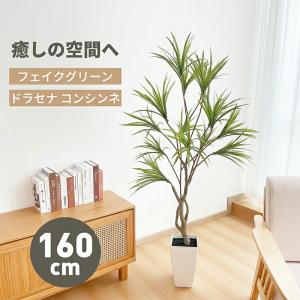 【限定5%OFFクーポン】RAKU フェイクグリーン ドラセナ 高さ約160cm 鉢 シンプル おしゃれ 室内 玄関 オフィス 本物そっくり 大型 世話不要