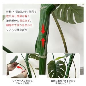 RAKU モンステラ フェイクグリーン 大型 ...の詳細画像2