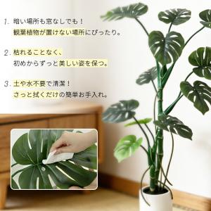 RAKU モンステラ フェイクグリーン 大型 ...の詳細画像4