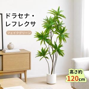 【限定5%OFFクーポン】 RAKU ドラセナ フェイクグリーン 大型 120cm 鉢付き 観葉植物 フェイク 人工観葉植物 人工観葉樹 リアル 室内 インテリア リビング