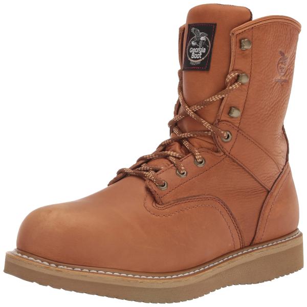 [Georgia] Boot Men&apos;s 8 Inch Wedge Steel Toe Work S...