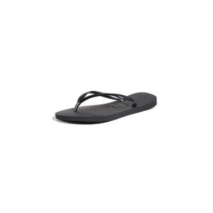 【並行輸入品】[ハワイアナス] ビーチサンダル Slim (スリム) ブラック 22cm Havaianas Women's Flip Flop