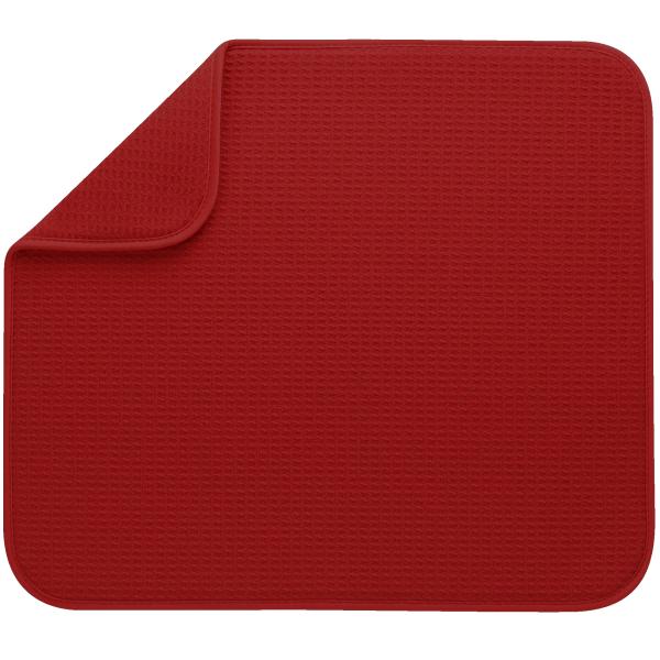 (Red)   S &amp; T Microfiber Dish Drying Mat, 41cm x 4...