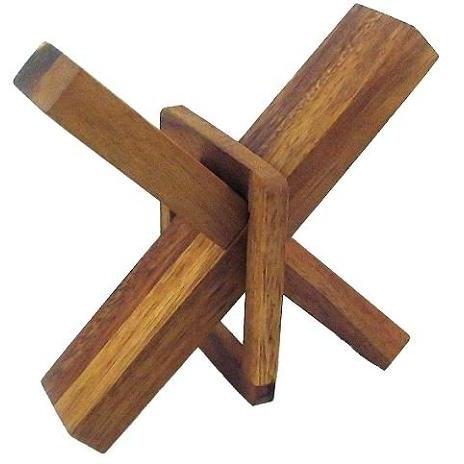 【並行輸入品】Crazy X Brain Teaser Wooden Puzzle Crazy X ...