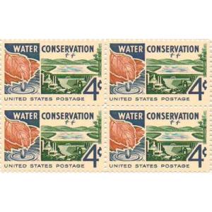 【並行輸入品】Water Conservation Set of 4 X 4 Cent Us Postage Stamps Scot #115