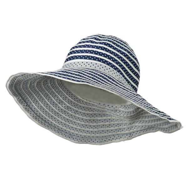 【並行輸入品】Polka Dot Hat withフラワーAccent for Women &apos;s? ...