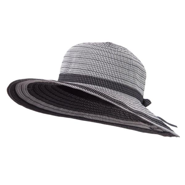 【並行輸入品】Ladies &apos;リボンブレンドフラットつば帽子   ホワイトブラックw27s55 a ...