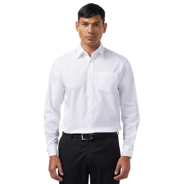 Lee ユニフォーム メンズ 長袖 ドレスシャツ US サイズ: Medium カラー: ホワイト ...