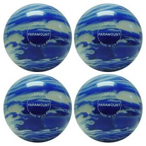 【並行輸入品】EPCO Candlepin Bowling ball Marbleized ブルー&ホワイト4つボール BuyBocceB