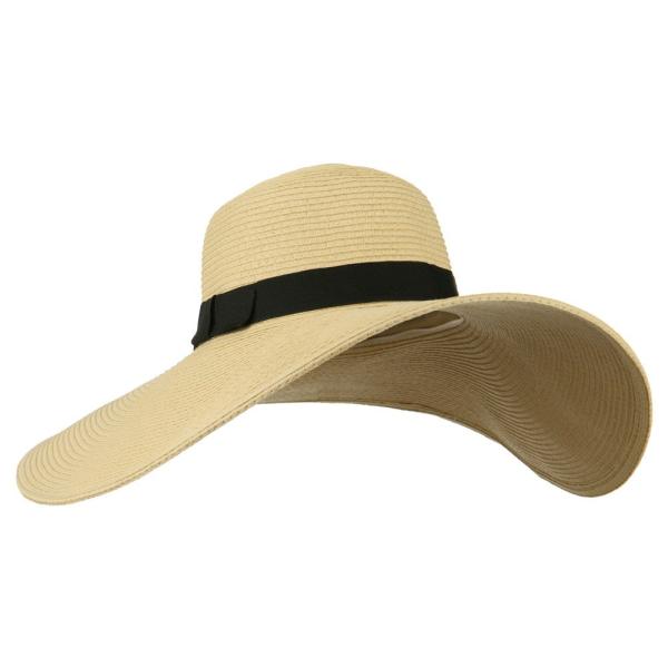 【並行輸入品】Ladies Toyo三つ編みリボンサンハット   ナチュラルブラック カラー: ベー...