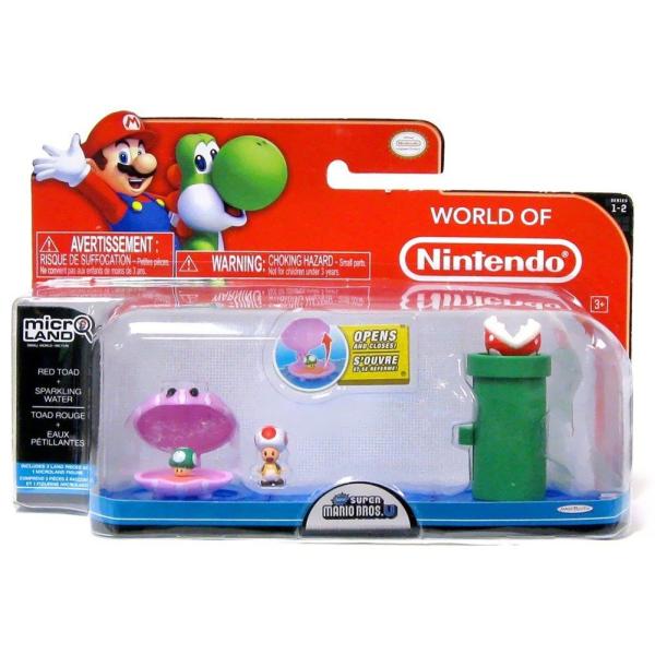 New Super Mario Bros U Micro Land Red Toad &amp; Spark...