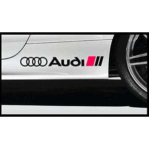【並行輸入品】アウディ・クアトロ サイドデカールセット ブラック レッド Audi QUATTRO side decal set (black