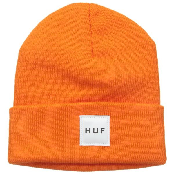 HUF HAT メンズ カラー: オレンジ HUF Men&apos;s Box Logo Beanie, O...