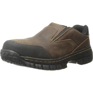 Skechers for Work メンズ Hartan Steel Toe スリッポンシューズ, ダークブラウン, 12 Ske 並行輸入品｜allinone-d
