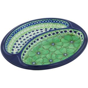 【並行輸入品】Polish Pottery 9? inch Divided Dish made by...