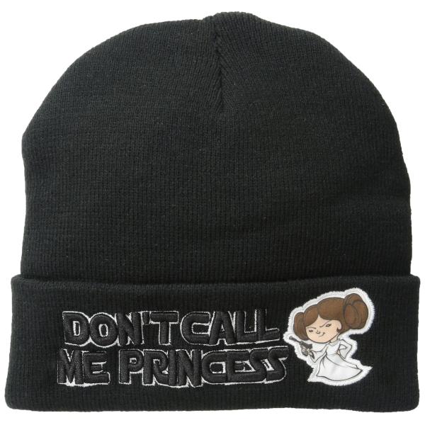 【並行輸入品】スターウォーズ レディース プリンセス カフ付きビーニー ブラック ワンサイズ, ブラ...