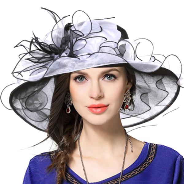 【並行輸入品】Kentucky Derby Hat Wide Brim FlounceカクテルTea...