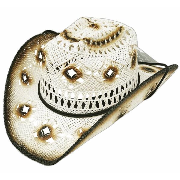 【並行輸入品】Modestone Women&apos;s Summery Cool Straw Cowboy...